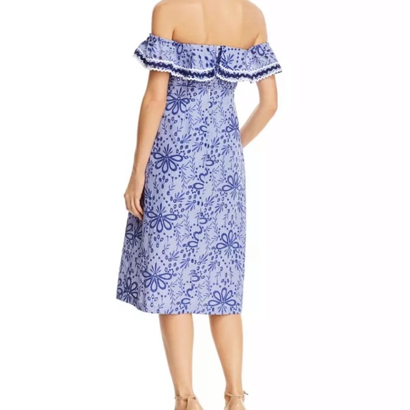 NWT Red Carter off the shoulder embroidered dress - Picture 5 of 11